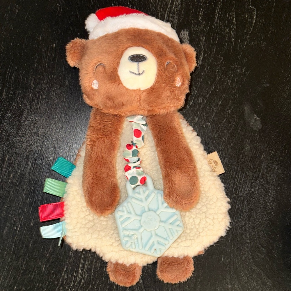 Itzy Ritzy Christmas Plush Bear Toy with Teether -